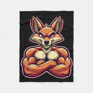 Coyote Flex Muscles Fan Lover Bodybuilding Gym Fleecedecke