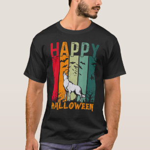 Coyote Girls Boys Retro Stil Halloween Abendessen T-Shirt