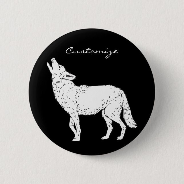 Coyote Howling Thunder_Cove Button (Vorderseite)