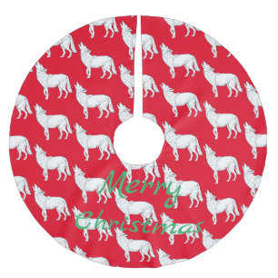 Coyote Howling Thunder_Cove Polyester Weihnachtsbaumdecke