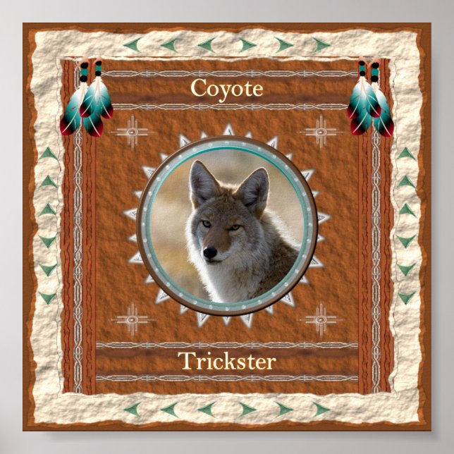Coyote - Trickster - Poster drucken (Vorne)
