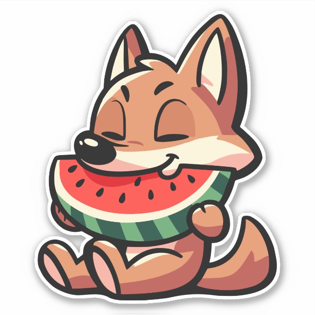 Coyote Watermelon Aufkleber (Vorderseite)