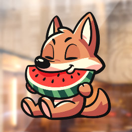 Coyote Watermelon Fensteraufkleber
