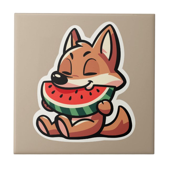 Coyote Watermelon Fliese (Vorderseite)