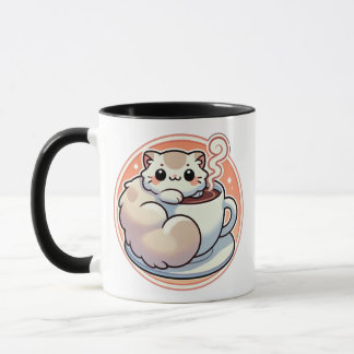Cozey Cat and Coffee Cup Tasse