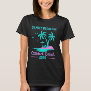 Cozumel Beach Mexiko Familienurlaub 2025 Palm Tre T-Shirt