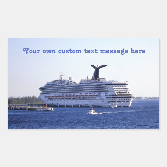 Cozumel Cruise Ship Besuchen Custom Rechteckiger Aufkleber (Vorderseite)