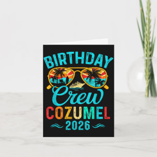Cozumel Geburtstags-Crew-Urlaub 2026 Familie Karte