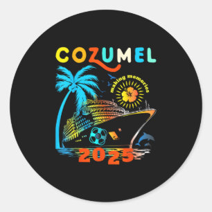Cozumel Kreuzfahrt 2025 Mexiko Cozumel Familie Runder Aufkleber