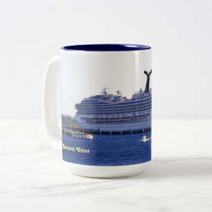 Cozumel-Kreuzfahrt-Besuchs-Gewohnheit Zweifarbige Tasse