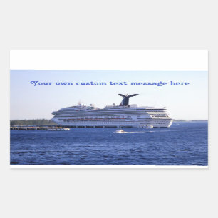 Cozumel-Kreuzschiff-Besuchs-Gewohnheit Rechteckiger Aufkleber