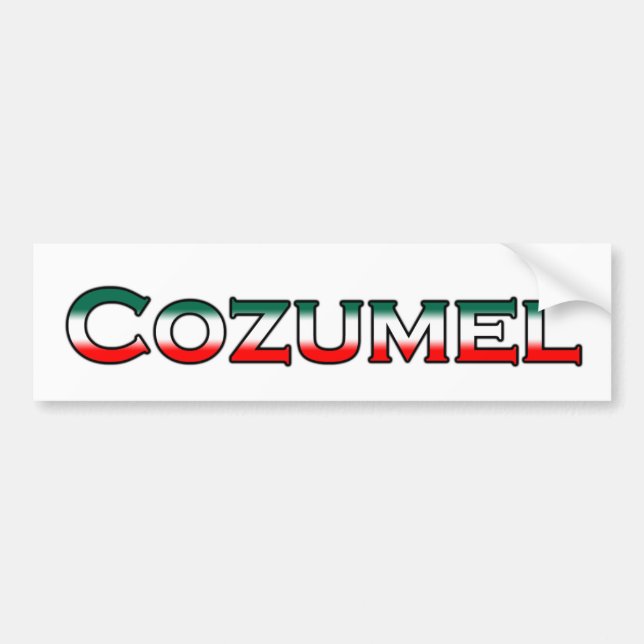 Cozumel-Logo (Text) Autoaufkleber (Vorne)