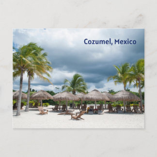 Cozumel, Mexico Beautiful Sandy Beach, Umbrellas  Postkarte