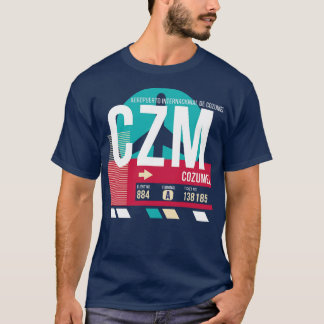 Cozumel Mexico CZM Airport Code Gepäckmarke E T-Shirt