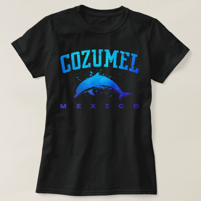 COZUMEL MEXICO Dolphin Lover Beach Vacation Scuba T-Shirt (Design vorne)