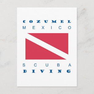 Cozumel Mexico Scuba Dive Postkarte