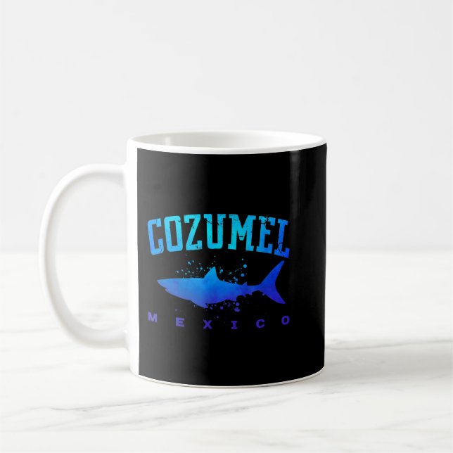 COZUMEL MEXICO Shark Caribbean Beach Tour Kaffeetasse (Links)