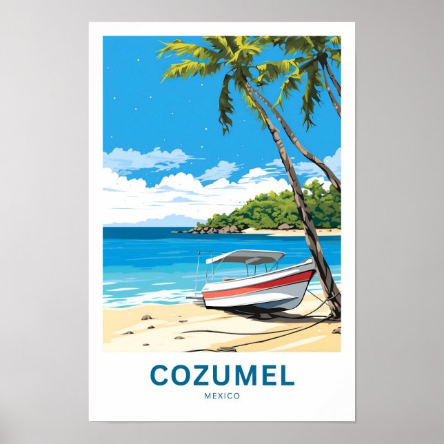 Cozumel Mexico Travel Print Poster (Vorne)
