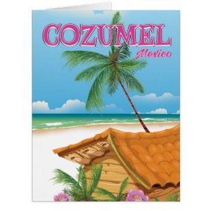 Cozumel Mexico Vintage Reiseplakat