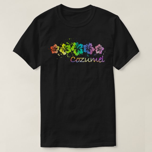 Cozumel, Mexico Watercolor Beach & Surf T-Shirt (Design vorne)
