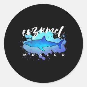 Cozumel Mexiko Hai Scu Taucher Frühlingsferien Url Runder Aufkleber