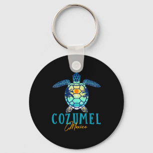 Cozumel Mexiko Meeresschildkröte Palme Sonnenunter Schlüsselanhänger