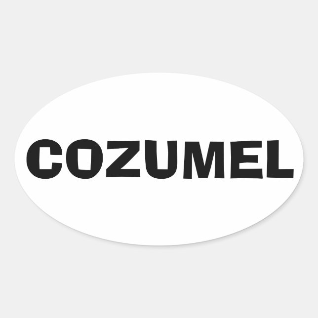 Cozumel, Mexiko Ovaler Aufkleber (Vorderseite)