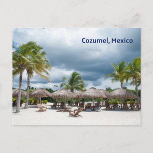 Cozumel, Mexiko Schöner Sandstrand, Sonnenschirme Postkarte