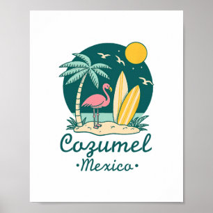 Cozumel Mexiko Souvenir Urlaub Reise Männer Frauen Poster