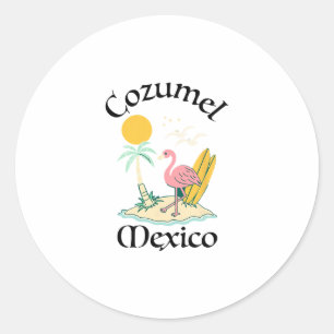 Cozumel Mexiko Souvenir Urlaub Reise Männer Frauen Runder Aufkleber