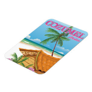Cozumel Mexiko Vintage-Reiseposter-Druck Magnet