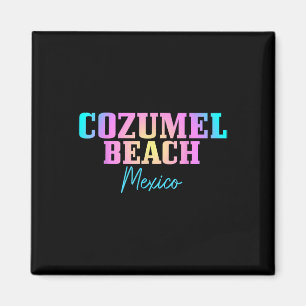 Cozumel Strand Mexiko Vintage Tie Dye Retro Urlaub Magnet