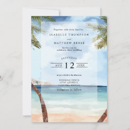 Cozumel Tropical Beach Hochzeit Einladung