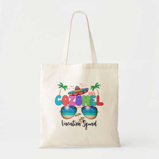 Cozumel Urlaub Squad Sun, Sand und Erinnerungen Me Tragetasche (Vorne)