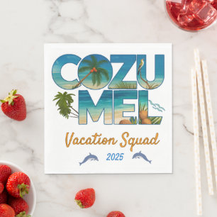 Cozumel Vacation 2025 Tropical Erlebnis Serviette