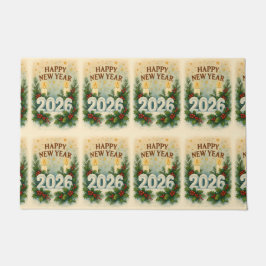 cozy 2026 happy new year welcome mat fußmatte