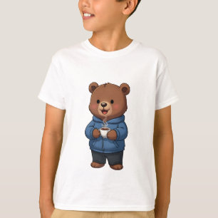 Cozy Bear im blauen Jacke Kinder T-Shirt