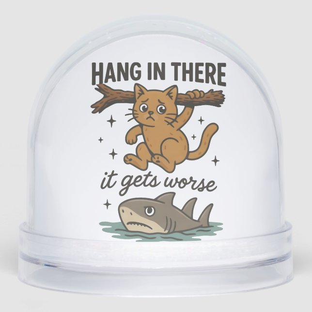 Cozy Cat in a Snow Globe – Cute Winter Holiday  (Avant)