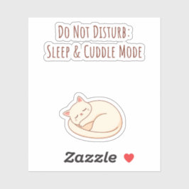 Cozy Cat in Sleep Mode Aufkleber