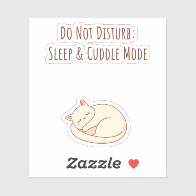 Cozy Cat in Sleep Mode Aufkleber (Blatt)