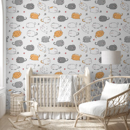 Cozy Cat pattern for Your Kid Room Tapete