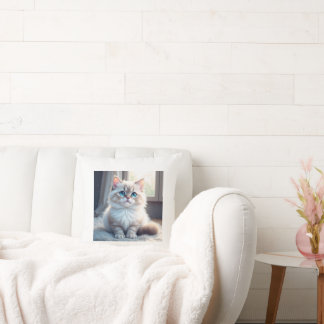 “Cozy Catnap – Cute Kitty Throw Pillow” Kissen