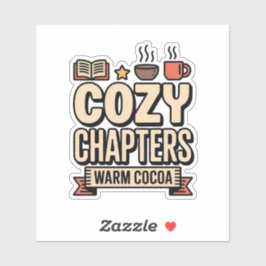 Cozy Chapters Warm Cocoa Holiday Aufkleber