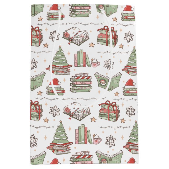Cozy Christmas Book Lover  Mittlere Geschenktüte (Vorderseite)