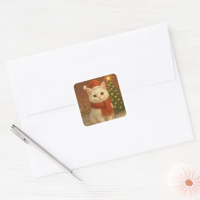 Cozy Christmas cat stickers (Umschlag)