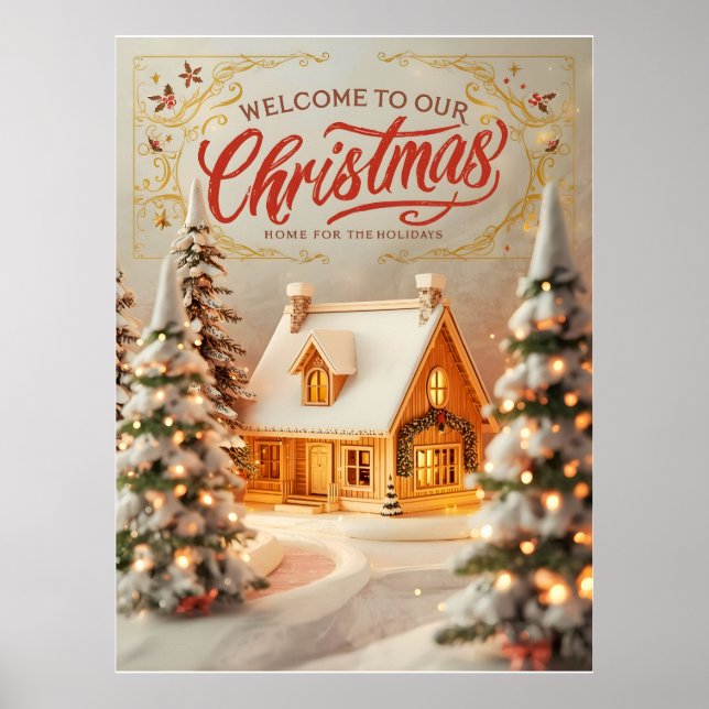 Cozy Christmas Cottage Poster (Vorne)