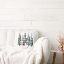 Cozy Christmas Cushion with Santa Claus Illustrati
