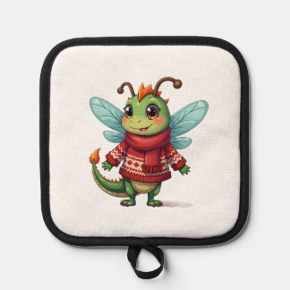 Cozy Christmas Dragonfly Topflappen