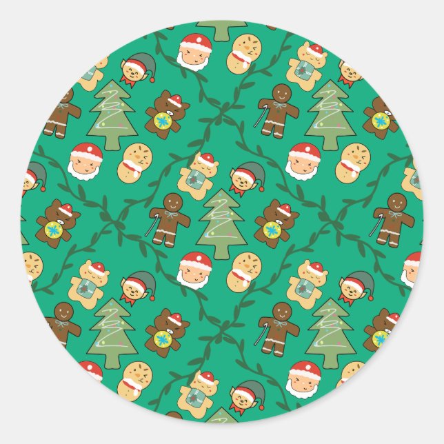Cozy Christmas Holiday for Laptop & Planner Decor Runder Aufkleber (Vorderseite)