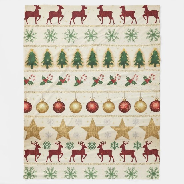 Cozy Christmas Nights Fleece Blanket (Vorderseite)
